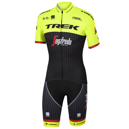 Maglia Trek Segafredo Manica Corta 2017 verde e nero